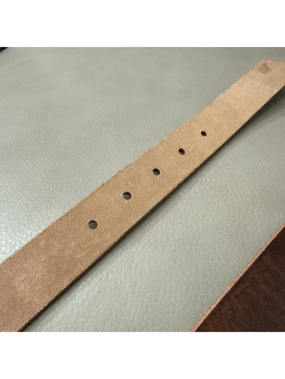 RRL Double RL Distressed Tan Leather Belt Made in Italy Size 34 Width 1 inch